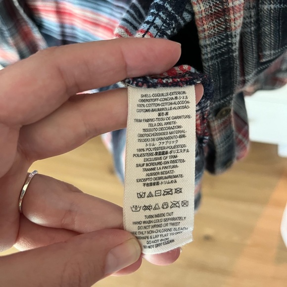 Free People Sequin Flannel Plaid Button Down Shirt XS - Picture 4 of 7